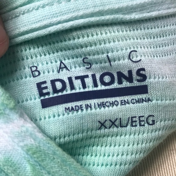 🌻 3/25 🌻 NWOT Tie Dye Boho Cotton Sea Green Tee - Picture 5 of 6